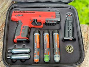 Orange BYRNA SD XL Kinetic Non Lethal Self Defense Gun